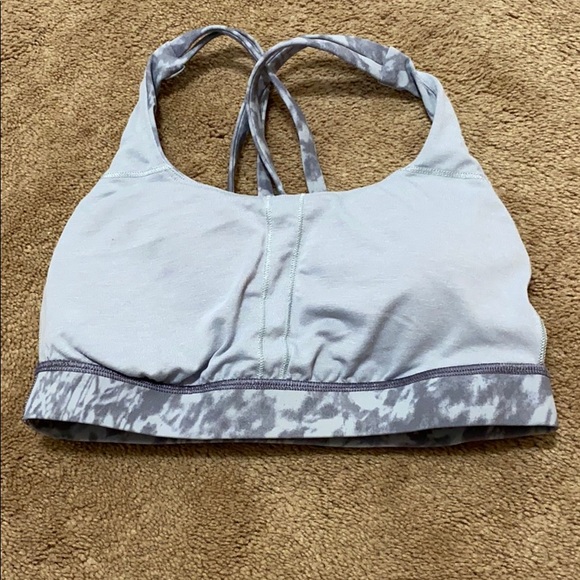 ❌Sold❌ Lululemon Summer Shade Ice Grey Energy Bra - Picture 7 of 11